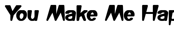 You Make Me Happy font preview